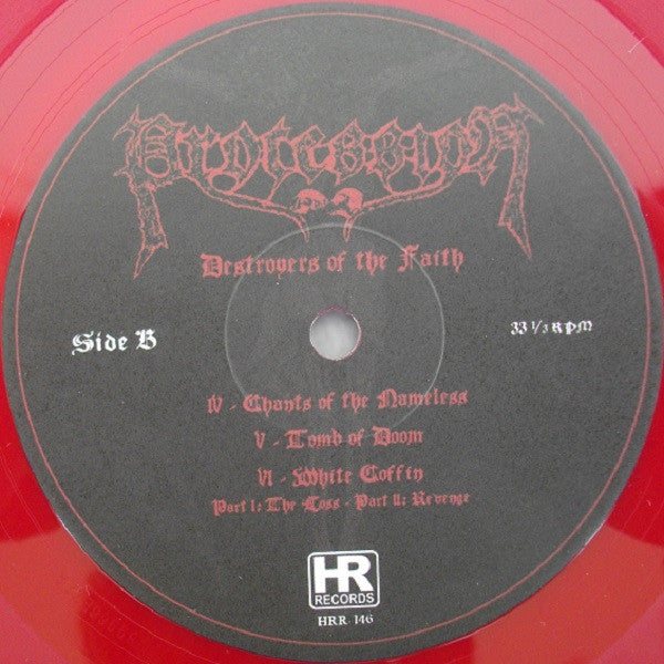 Procession (3) : Destroyers Of The Faith (LP, Album, Ltd, RP, Red)