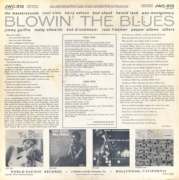 Various : Blowin' The Blues (The Blues Volume 3) (LP, Album, Comp, Mono)