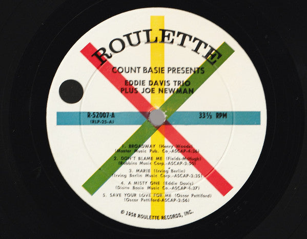 Count Basie Presents Eddie "Lockjaw" Davis Trio + Joe Newman : Count Basie Presents Eddie Davis Trio Plus Joe Newman (LP, Album, Mono)
