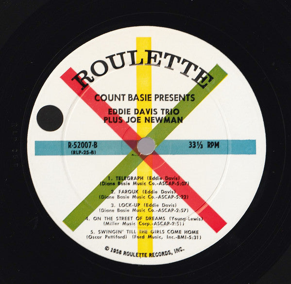 Count Basie Presents Eddie "Lockjaw" Davis Trio + Joe Newman : Count Basie Presents Eddie Davis Trio Plus Joe Newman (LP, Album, Mono)