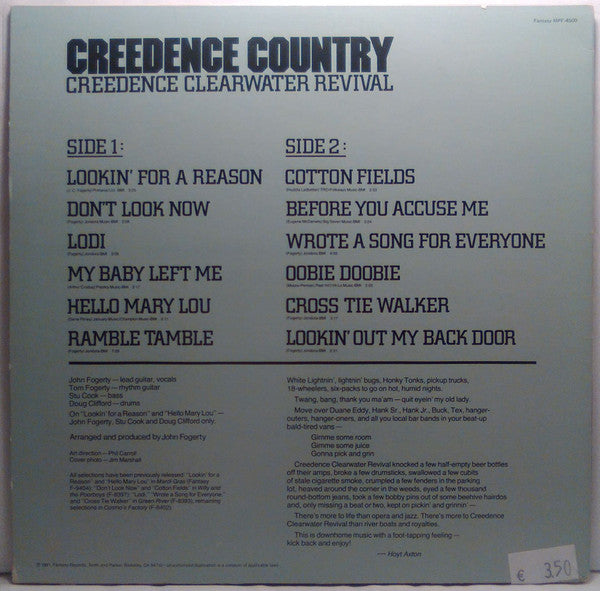 Creedence Clearwater Revival : Creedence Country (LP, Comp, San)