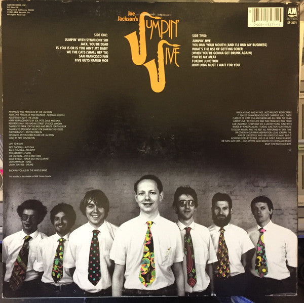Joe Jackson's Jumpin' Jive : Joe Jackson's Jumpin' Jive (LP, Album, RE, R -)