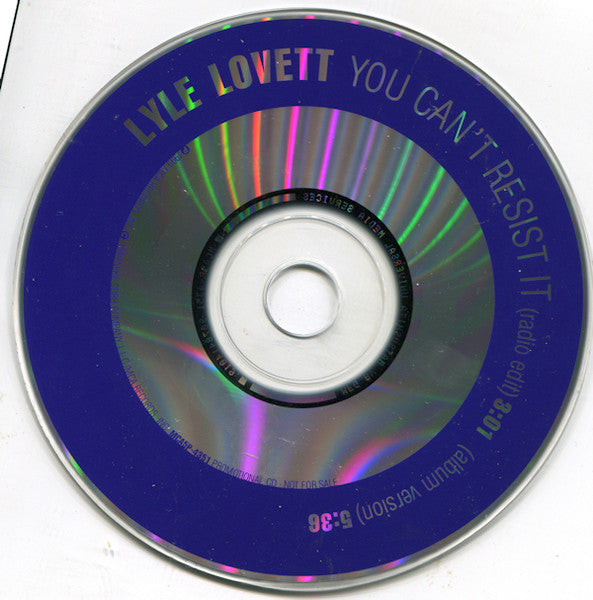 Lyle Lovett : You Can't Resist It (CD, Single, Promo)