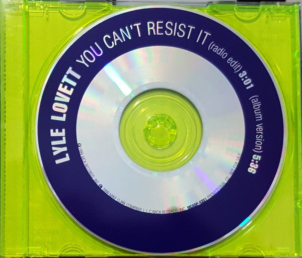 Lyle Lovett : You Can't Resist It (CD, Single, Promo)
