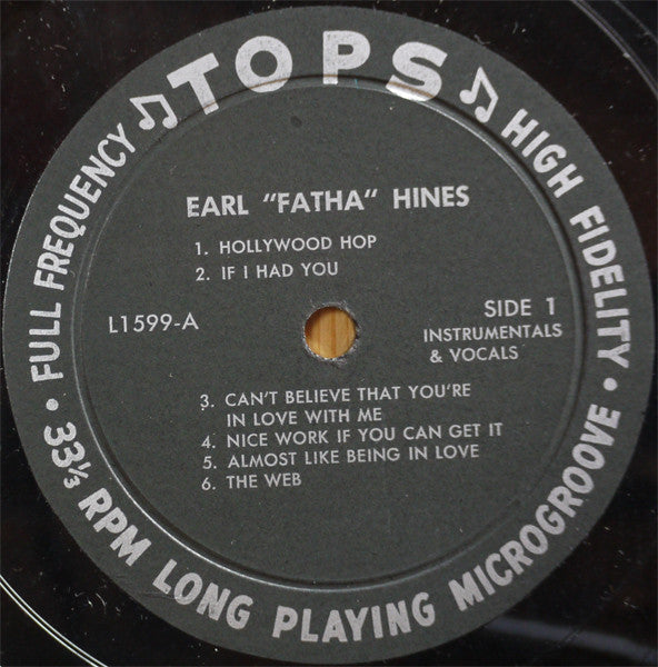 Earl Hines : The Incomparable Earl "Fatha" Hines (LP, Album)