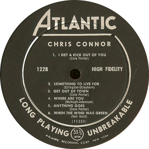 Chris Connor : Chris Connor (LP, Album, Mono)