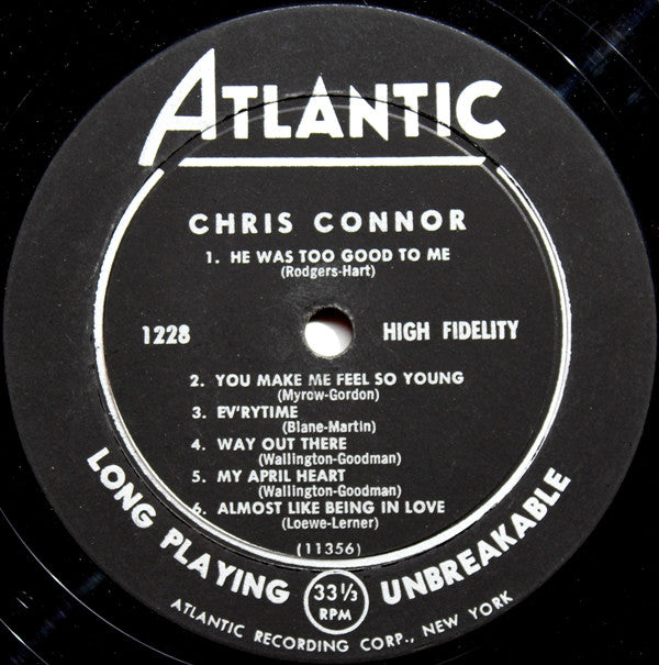 Chris Connor : Chris Connor (LP, Album, Mono)