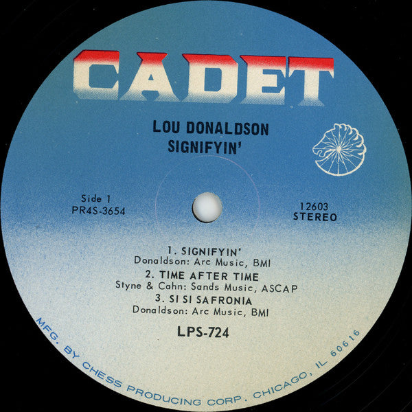Lou Donaldson : Signifyin' (LP, Album)