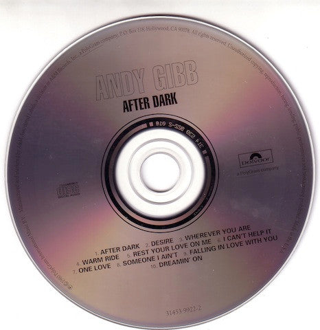 Andy Gibb : After Dark (CD, Album, RE, RM)