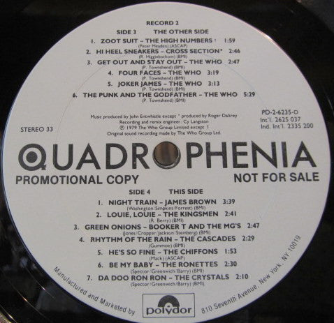 Various : Quadrophenia (2xLP, Comp, Promo)