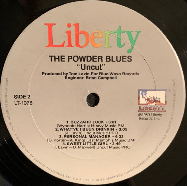Powder Blues : Uncut (LP, Album)
