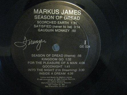 Markus James : Season Of Dread (LP)