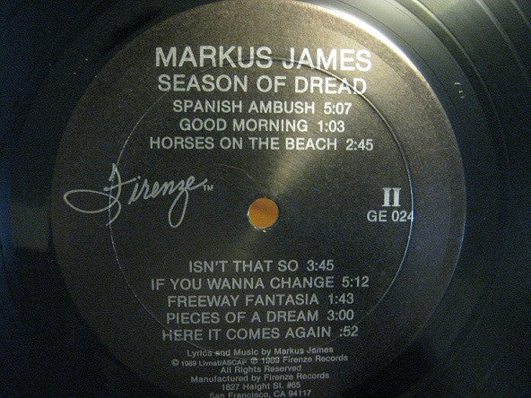 Markus James : Season Of Dread (LP)