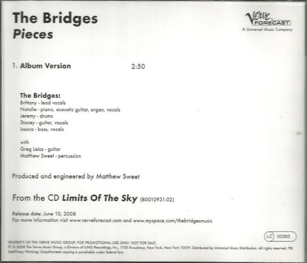 The Bridges : Pieces (CD, Single, Promo)