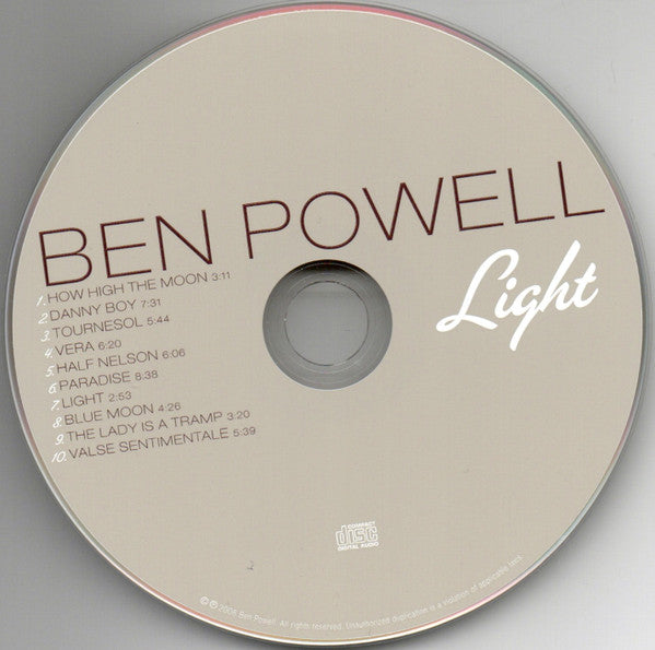 Ben Powell (5) : Light (CD, Album, Dig)