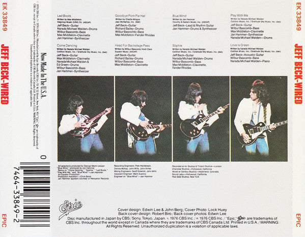 Jeff Beck : Wired (CD, Album, RE)