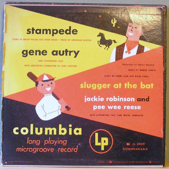 Gene Autry / Jackie Robinson (5) And Pee Wee Reese : Stampede / Slugger At The Bat (10")