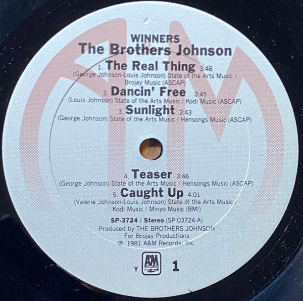 Brothers Johnson : Winners (LP, Album, Y o)