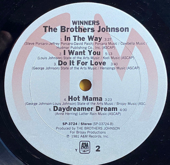 Brothers Johnson : Winners (LP, Album, Y o)