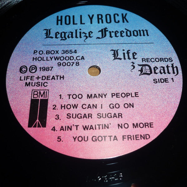Hollyrock : Legalize Freedom (LP, Album)