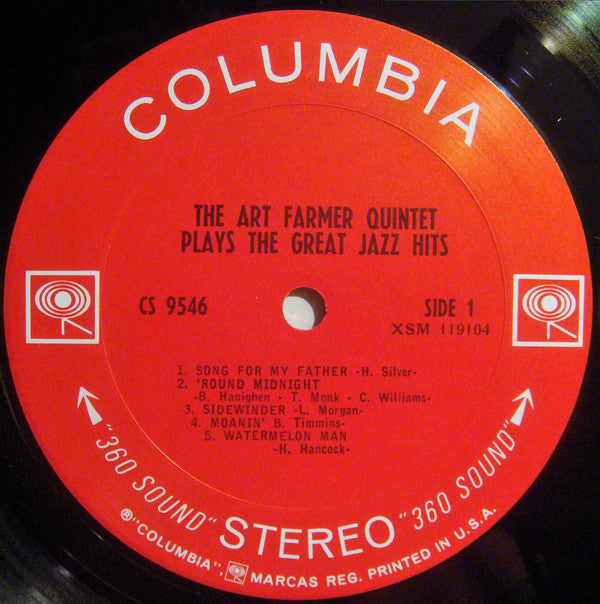 Art Farmer Quintet : Plays The Great Jazz Hits (LP, Album, Pit)