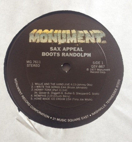 Boots Randolph : Sax Appeal (LP, Album)