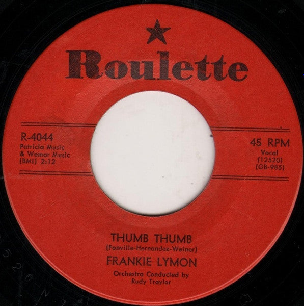 Frankie Lymon : Thumb Thumb (7", Single)