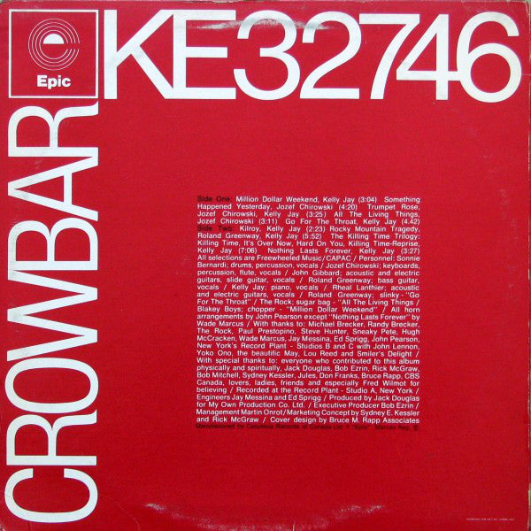 Crowbar (3) : KE32746 (LP, Album)