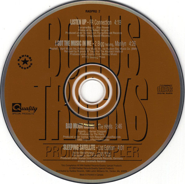 Various : Bonus Tracks (Promo Sampler) (CD, Comp, Promo, Smplr)