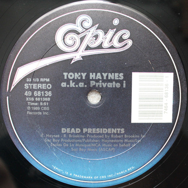 Tony Haynes : I'll Still Respect You In The Morning (12")