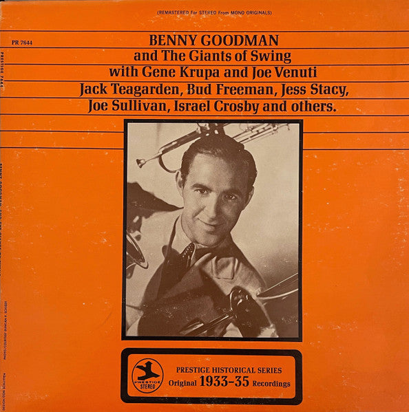 Benny Goodman And His Orchestra : Benny Goodman And The Giants Of Swing With Gene Krupa And Joe Venuti (LP, Comp)
