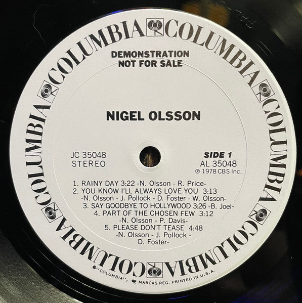 Nigel Olsson : Nigel Olsson (LP, Album, Promo, Pit)