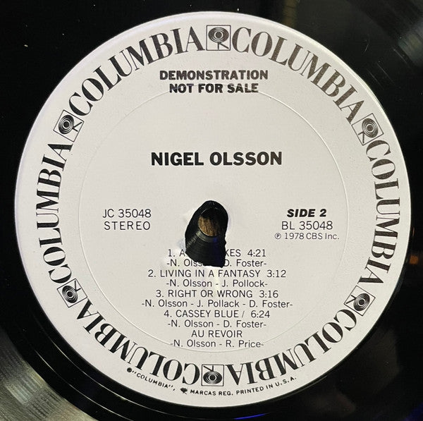 Nigel Olsson : Nigel Olsson (LP, Album, Promo, Pit)