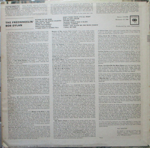 Bob Dylan : The Freewheelin' Bob Dylan (LP, Album, RE, Pit)
