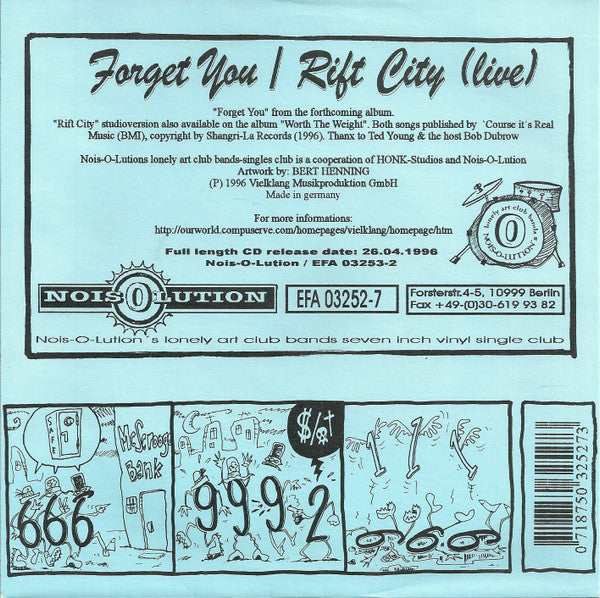 Simple Ones : Forget You / Rift City (Live) (7", Single)