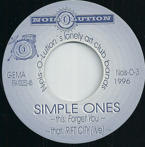 Simple Ones : Forget You / Rift City (Live) (7", Single)