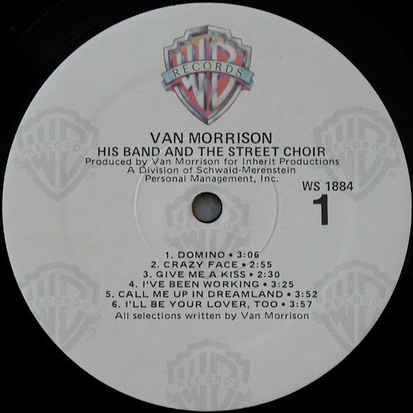 Van Morrison : His Band And The Street Choir (LP, Album, RE, Gat)