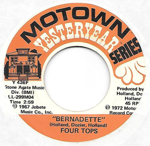 Four Tops : Bernadette / 7 Rooms Of Gloom (7", Single, RE)