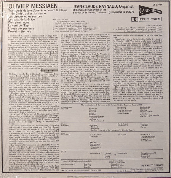 Olivier Messiaen : Pieces For Organ (LP, Album)