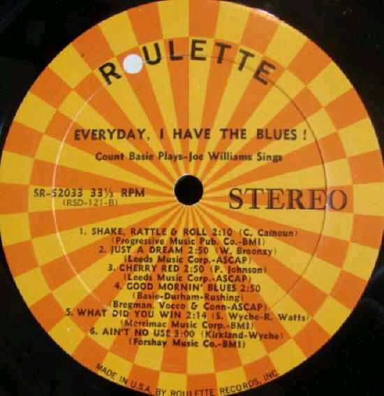 Joe Williams / Count Basie Orchestra : Everyday I Have The Blues (LP, Album, RE)