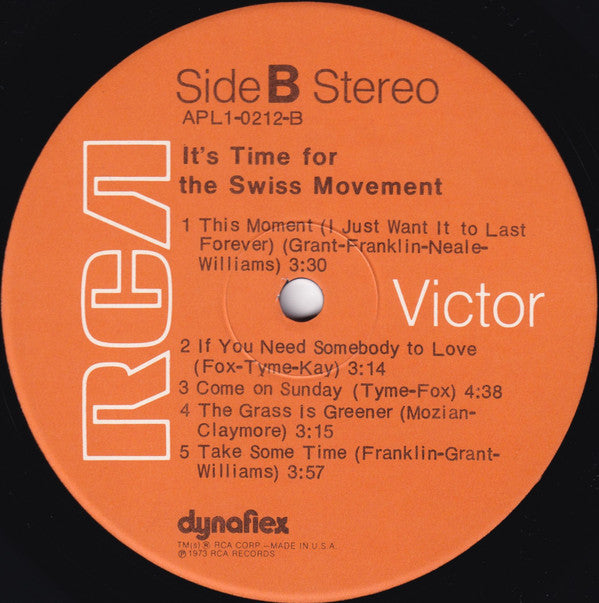 Swiss Movement : It's Time For The Swiss Movement (LP, Album)