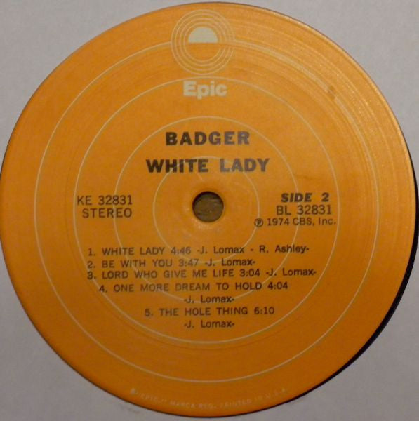 Badger (5) : White Lady (LP, Album, Ter)