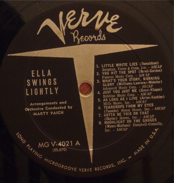 Ella Fitzgerald : Ella Swings Lightly (LP, Album, Mono)