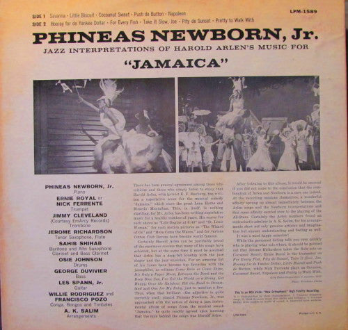 Phineas Newborn Jr. : Plays Harold Arlen's Music From Jamaica (LP, Album, Mono)