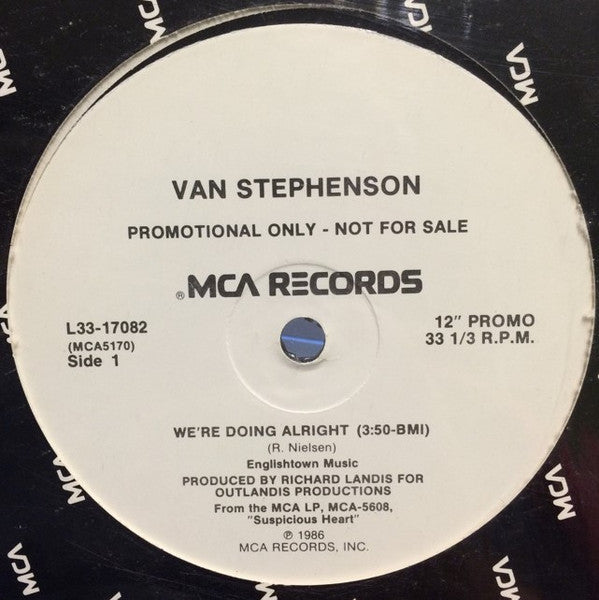 Van Stephenson : We're Doing Alright (12", Promo)