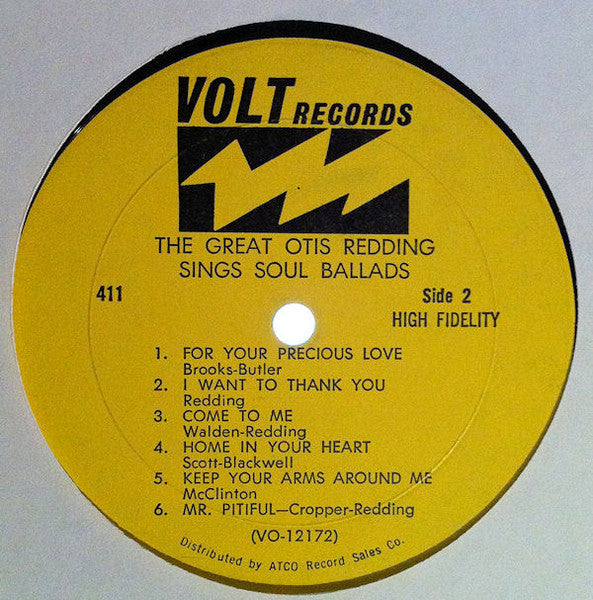 Otis Redding : The Great Otis Redding Sings Soul Ballads (LP, Album, Mono, Mon)