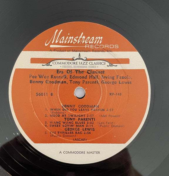 Various : Era Of The Clarinet (LP, Comp, Mono, Ora)