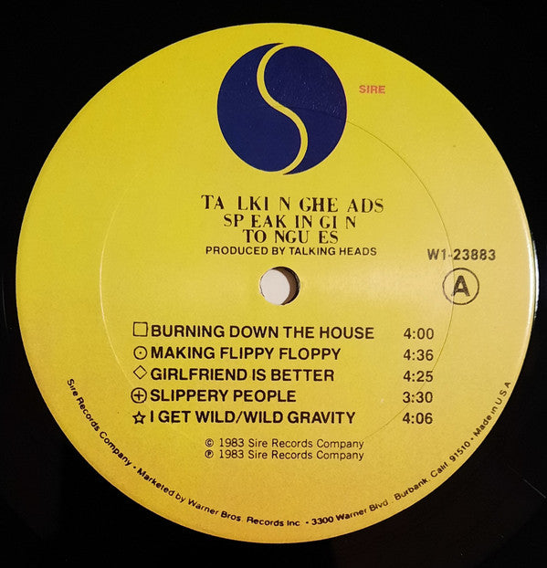Talking Heads : Speaking In Tongues (LP, Album, Club, Col)
