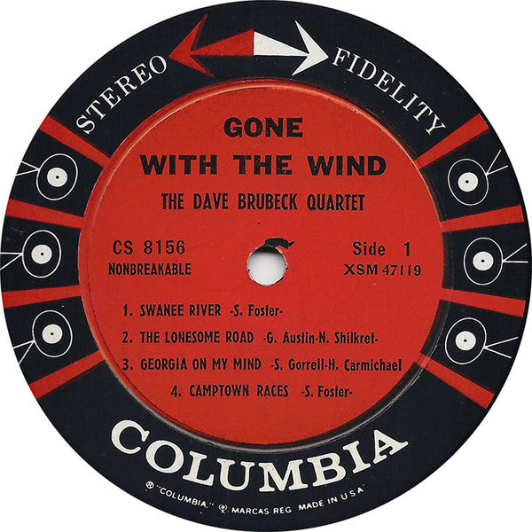 The Dave Brubeck Quartet : Gone With The Wind (LP, Album, Pit)