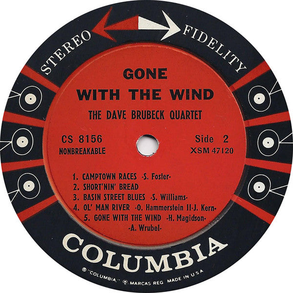 The Dave Brubeck Quartet : Gone With The Wind (LP, Album, Pit)
